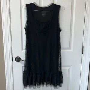 Anna Sui for Anthropologie pullover lace black dress. Adorable and comfortable.
